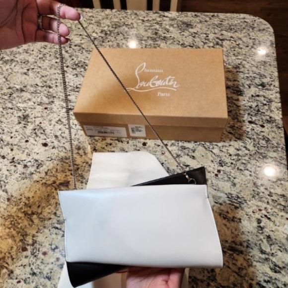 NEW Christian Louboutin Loubitwist Purse in Black and White - Picture 2 of 8